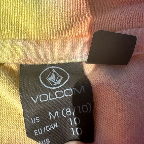 Volcom Girls Pastel Tie Dye Cropped Tee Shirt Size 8/10 - Picture 6 of 6